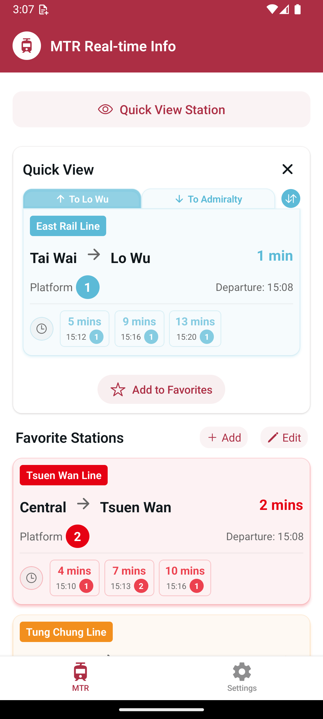 Station Details Screen